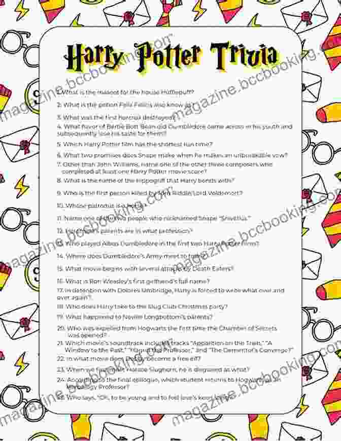 A Book With The Title 'Harry Potter Trivia' The Unofficial Harry Potter Guidebook: Spells Potions Characters Magical Places Trivia More In The Wizarding World