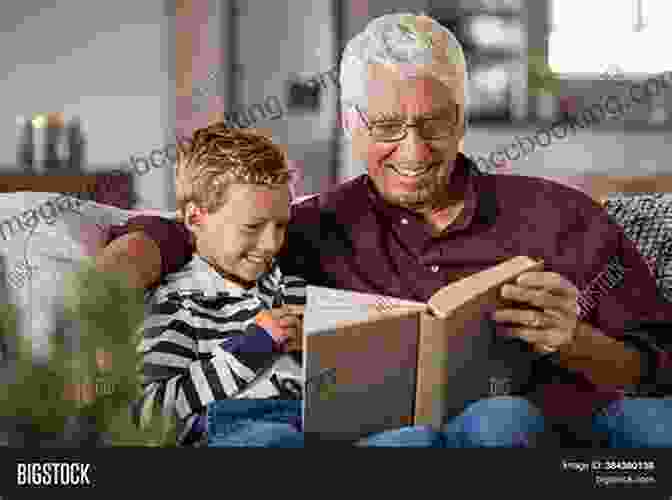 A Grandfather And His Grandson Are Sitting On A Bench, Reading A Book Together. The Grandfather Is Smiling And The Grandson Is Laughing. GRANDPA S PATCHWORK POETRY (GRANDPA S 1)