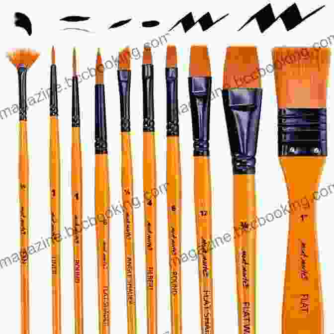 A Set Of Various Acrylic Paintbrushes BASIC GUIDE TO ACRYLIC AND WATERCOLOR PAINTING: Tips Techniques And Step By Step Guide To Acrylic Watercolor Painting