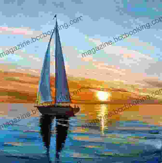 A Vibrant Painting Of A Fiery Sunset Over A Calm Sea. Painting Skies And Seascapes Peter Rush
