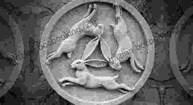 An Intricate Carving Depicting Three Hares Chasing Each Other, Forming A Circle, With The Jade Dragonball At Its Center. The Three Hares: The Jade Dragonball