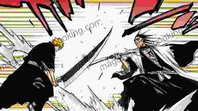 Bleach Vol 25 Battle Scene Featuring Ichigo Kurosaki Fighting Against Kenpachi Zaraki Bleach Vol 25: No Shaking Throne