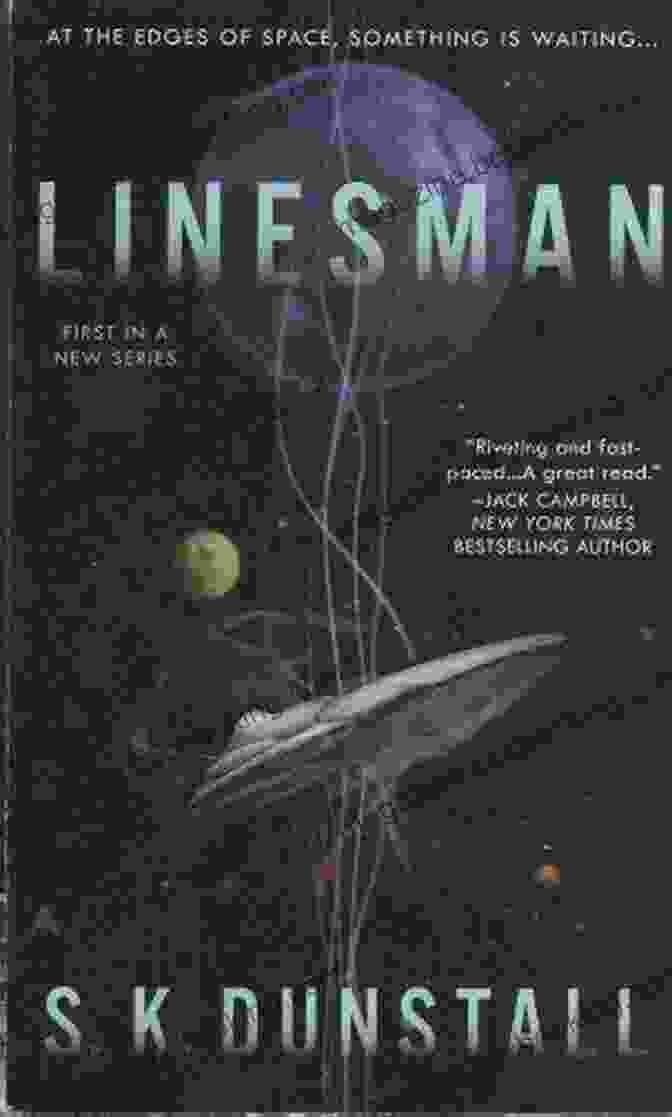 Linesman Novel Cover | A Striking Image Of A Solitary Figure Standing In The Middle Of A Desolate Field, Surrounded By Towering Mountains And A Vast, Starlit Sky. Linesman (A Linesman Novel 1)