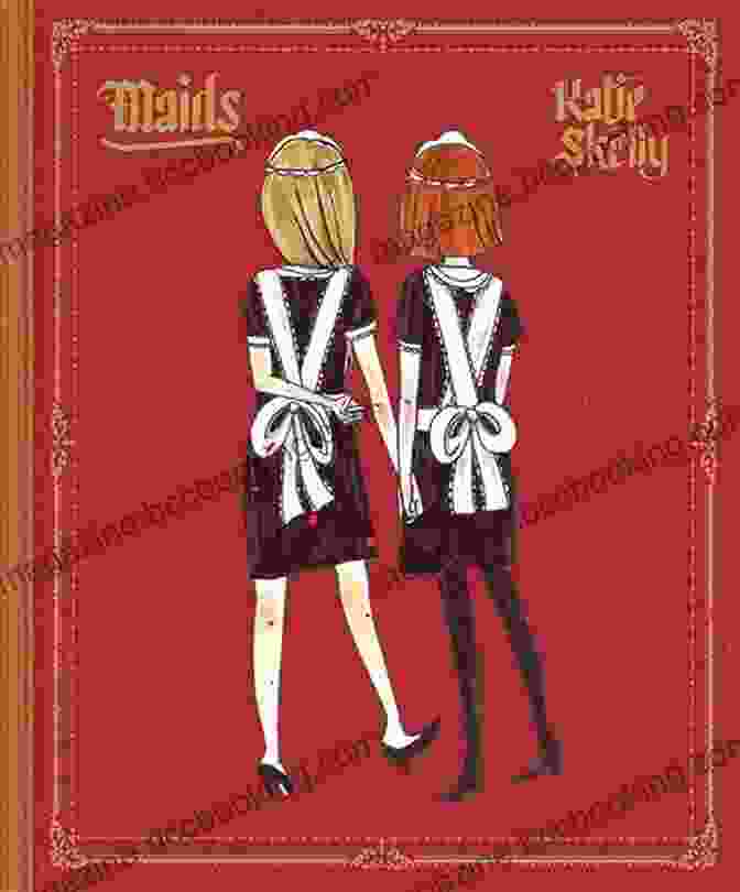 Maids Graphic Novel Cover Art Featuring Mabel In A Maid's Uniform, Standing Amidst A Surreal Landscape With Floating Doors And Ethereal Figures Maids Katie Skelly