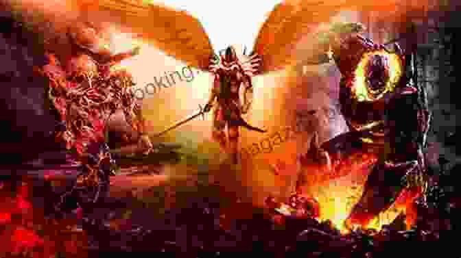 The Cover Of The Book 'The Taking: Angels, Demons, And The Afterlife', Featuring A Celestial Battle Between Angels And Demons. The Taking: (Book 2: Angels Demons) (Afterlife)