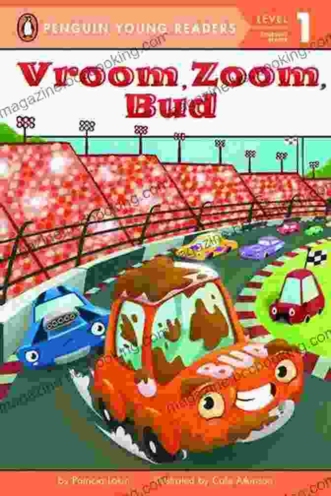Vroom Zoom Bud Penguin Book Cover With A Curious Penguin Driving A Car Vroom Zoom Bud (Penguin Young Readers Level 1)